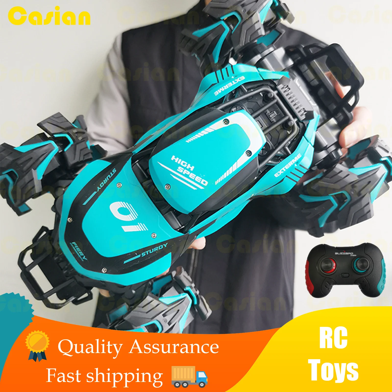 

NEW Rc Cars 2.4G Remote Control Stunk Climbing Car Climb High Speed Vehicle with Led Light Toys for Children Christmas Gift XMAS