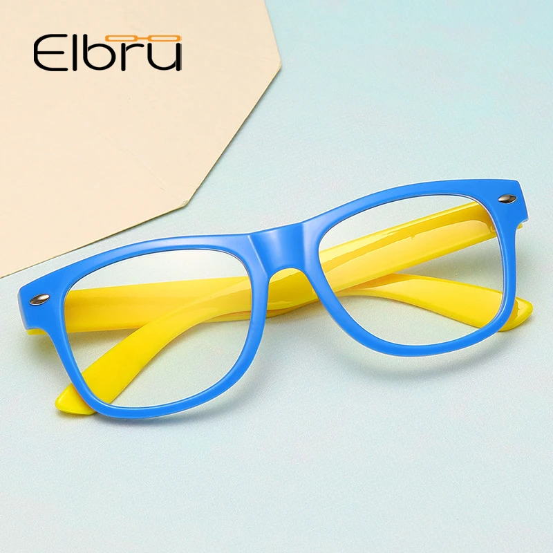 Очки Elbru с защитой от сисветильник силиконовые брендовые Детские очки мягкой