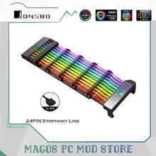 JONSBO Rainbow Bridge, RGB Trunking Cover For 24Pin ATX Cable MOD Symphony Line, 5V Rainbow RGB M/B SYNC