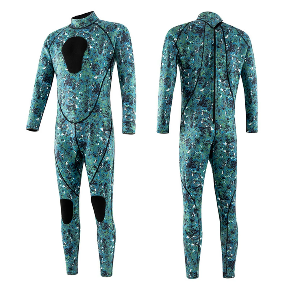 3mm neoprene scuba diving suit men and women one-piece free diving suit sunscreen warm camouflage snorkeling surfing suit