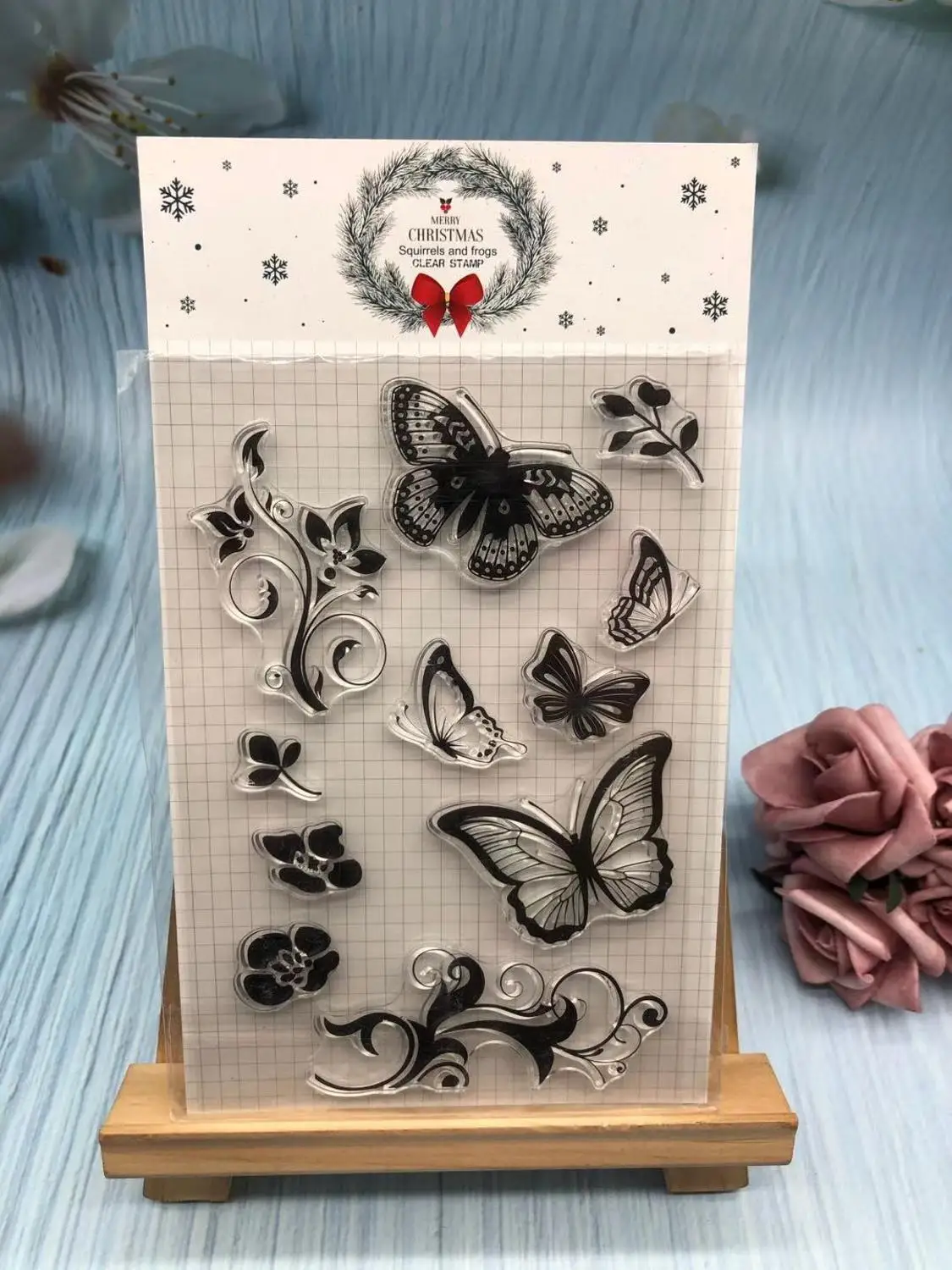 Прозрачный силиконовый штамп бабочка/пчела штампы для скрапбукинга/фотоальбома