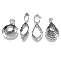 20pcs clay cutter stainless steel drop round ceramic pottery mold designer diy polymer clay craft cutting mould
