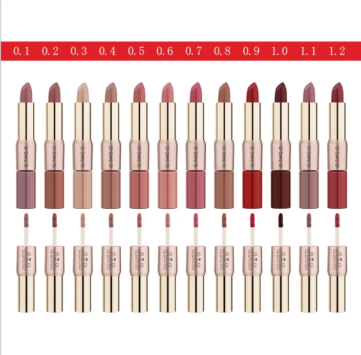OSW Lips Makeup Lipstick Lip Gloss Long Lasting Moisture Cosmetic Lipstick Red Lip Matte Lipstick Waterpro