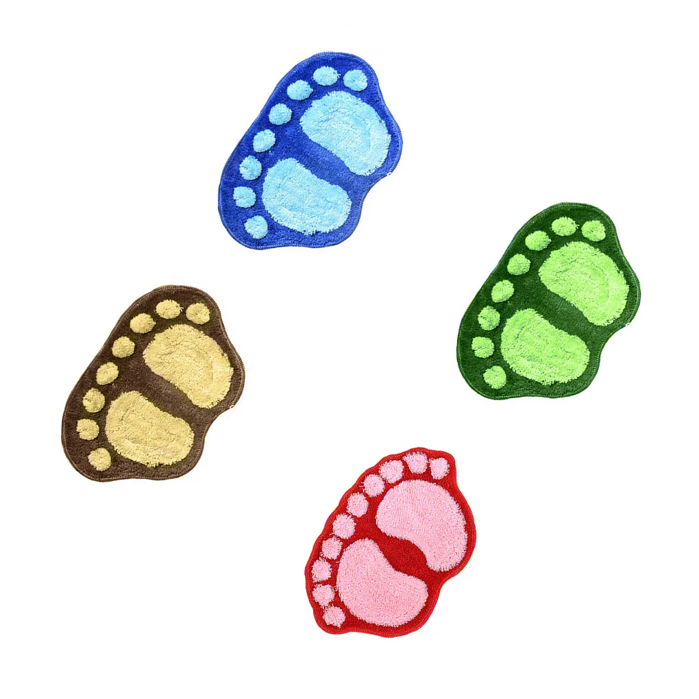 Коврик для ванной с принтом ног нескользящий коврик туалета комнаты из