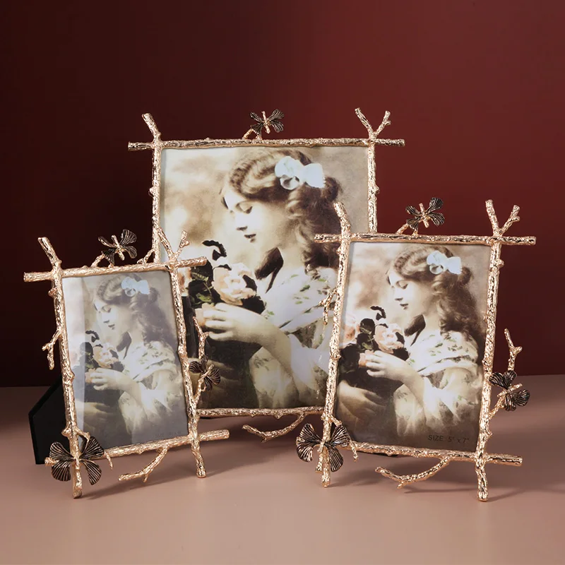 Декоративная фоторамка в виде бабочки современные домашние металлические рамки