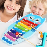 cute cartoon owl shape wooden xylophone kids baby music educational toy gift wooden xylophone