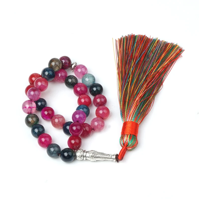 Трендовый Агат с узором дракона разделяемые бусины агатом 33 шт. Tesbih 8 мм