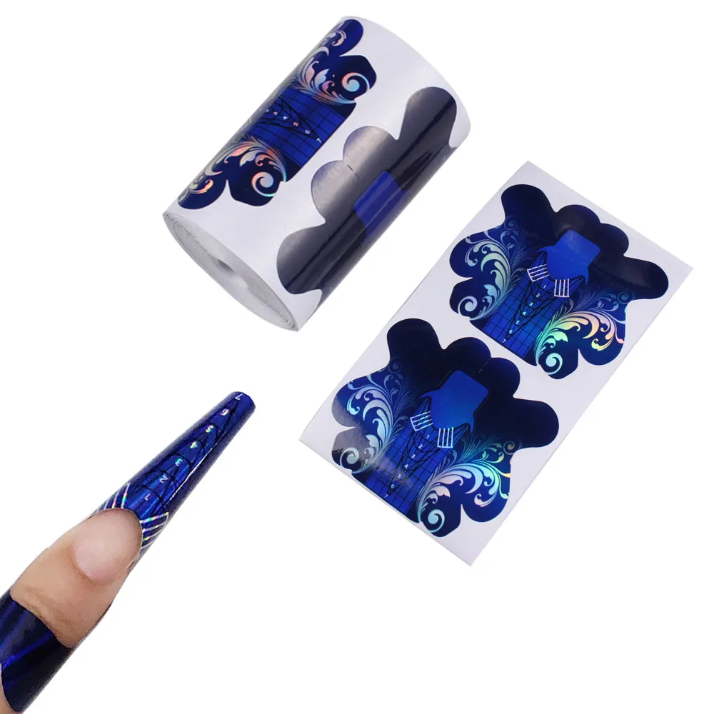 

Nail Form For Nails Extensions Laser Blue Butterfly Acrylic Builder Gel Forms Sculpting Guide Stencil Quick Extend Nail Tools