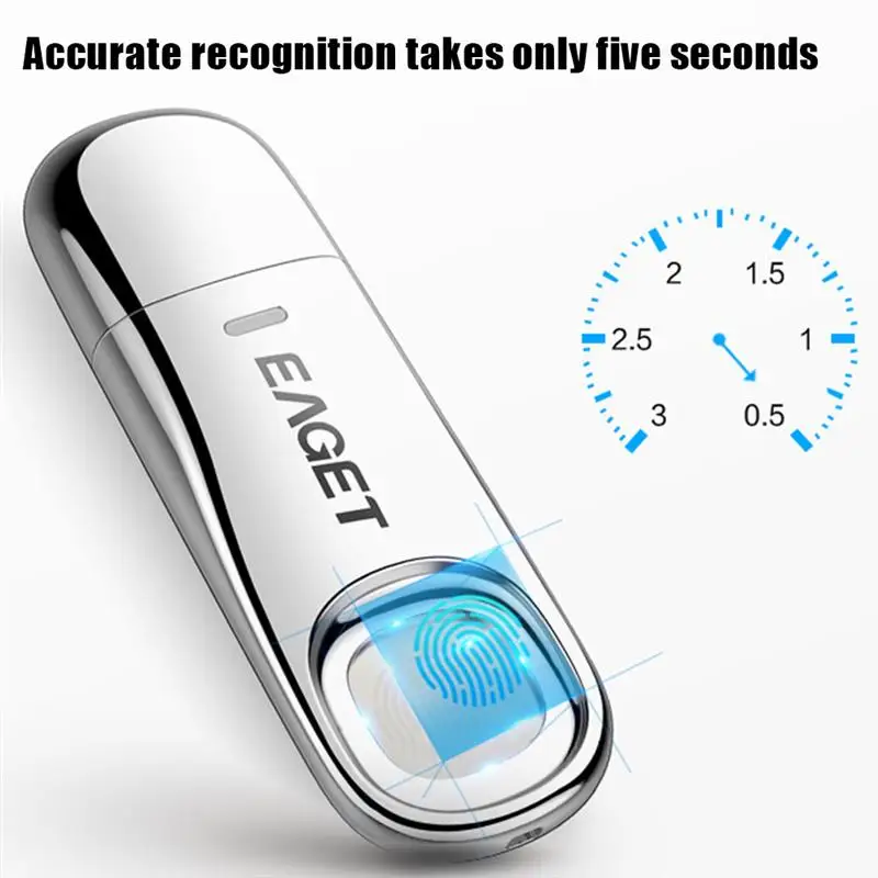 Новая EAGET FU60 USB3.0 флеш-накопитель 32 Гб 64 Высокое Скорость распознавания отпечатков