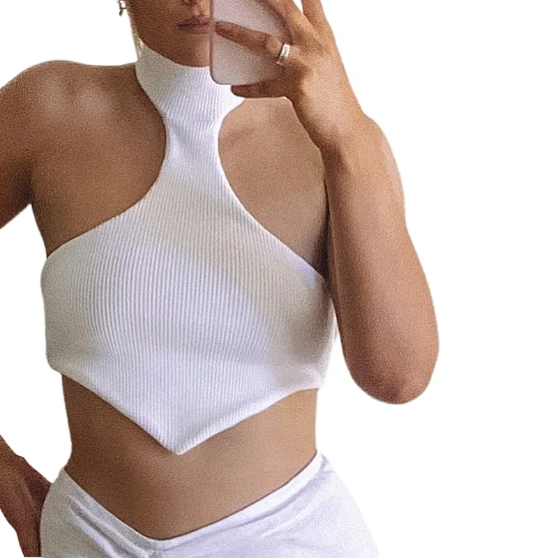 

White Camisetas Top Femme 2021 Summer Clothes for Women Y2k Cute Crop Tops Camis Sexy Black Bow Tank Top