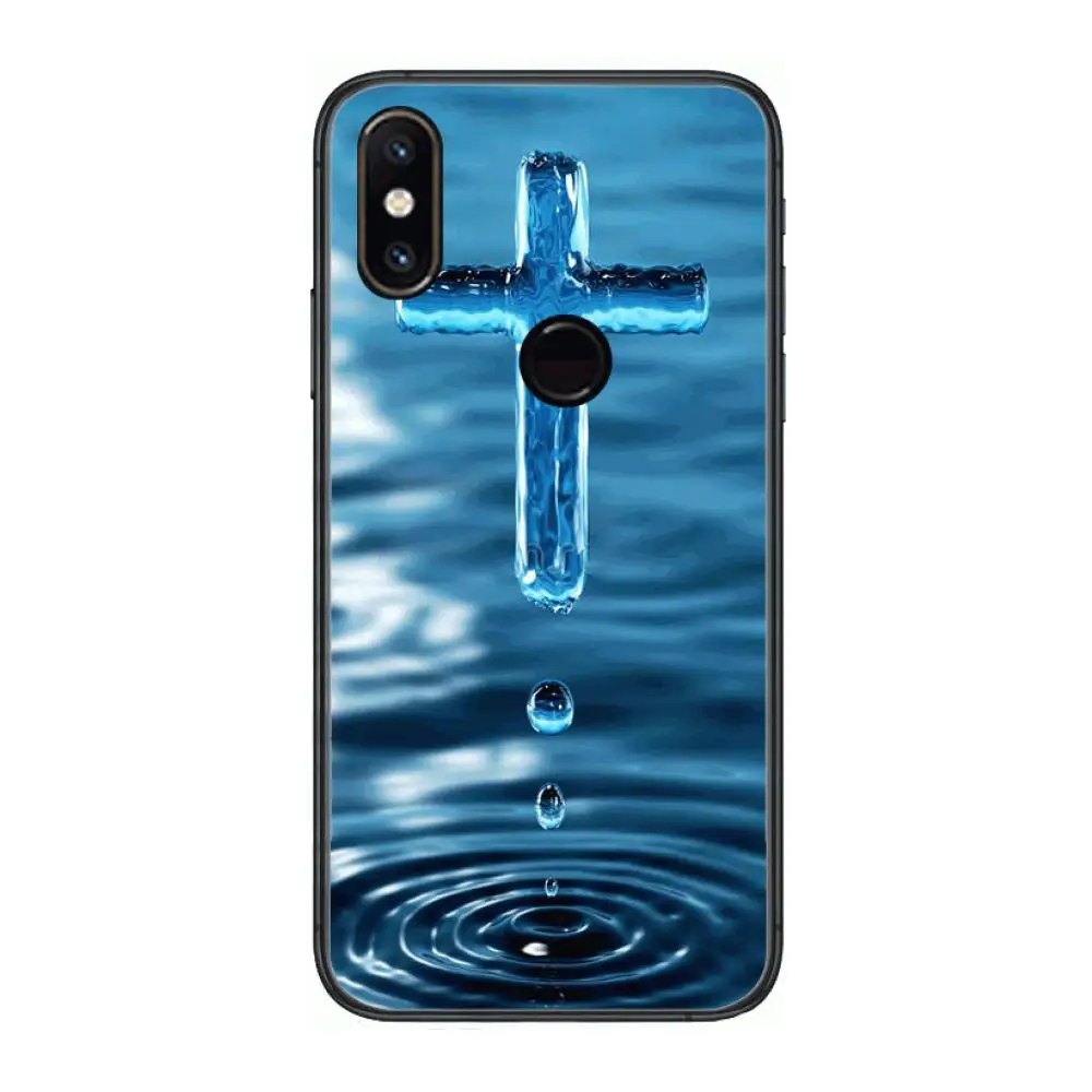 

Cross style christian Phone Case For xiaomi M2 C3 X3 F2 Lite NFC 6 5 x Poco k30 Pro Anime Black Cover Silicone Back Pretty