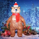 Рождественская надувная кукла-медведь, 7 футов, игрушки-надувные игрушки, Прочная Модель Санта-Клауса для дома и улицы, украшение вечерние, новогодние подарки