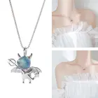 Ожерелье с маленьким дьяволом и кулоном, красивый чокер с лунным камнем, модные ювелирные изделия, подарок для женщин