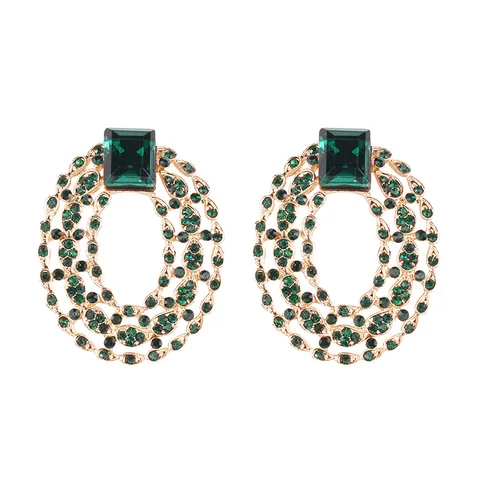 Серьги-гвоздики в европейском и американском стиле женские, разноцветный хрусталь геометрический дизайн, уникальный дизайн лица, подарок на Рождество