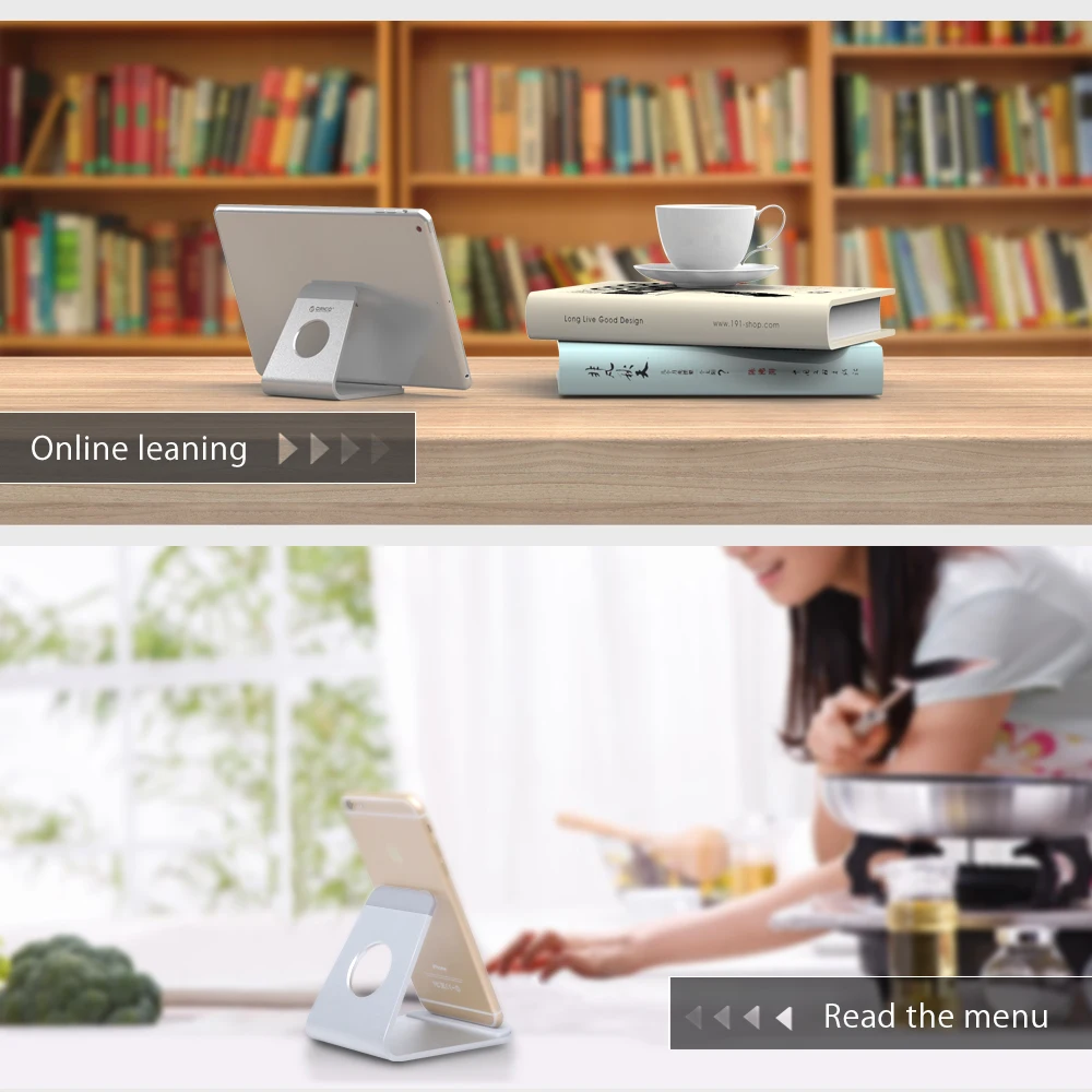 Подставка для телефона/планшета ORICO алюминиевый настольный держатель iPad iPhone Sony