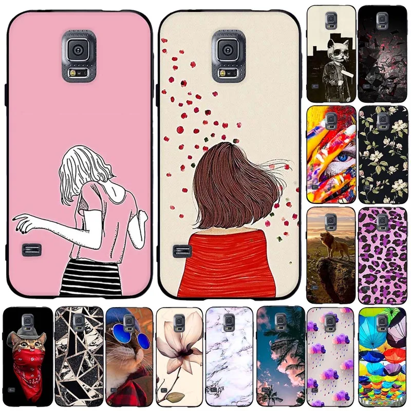 A Silicon Shell Bags Case For Samsung Galaxy S5 Cases i9600 G900F Full Protection Soft TPU Back Cover for Samsung S5 Phone Coque