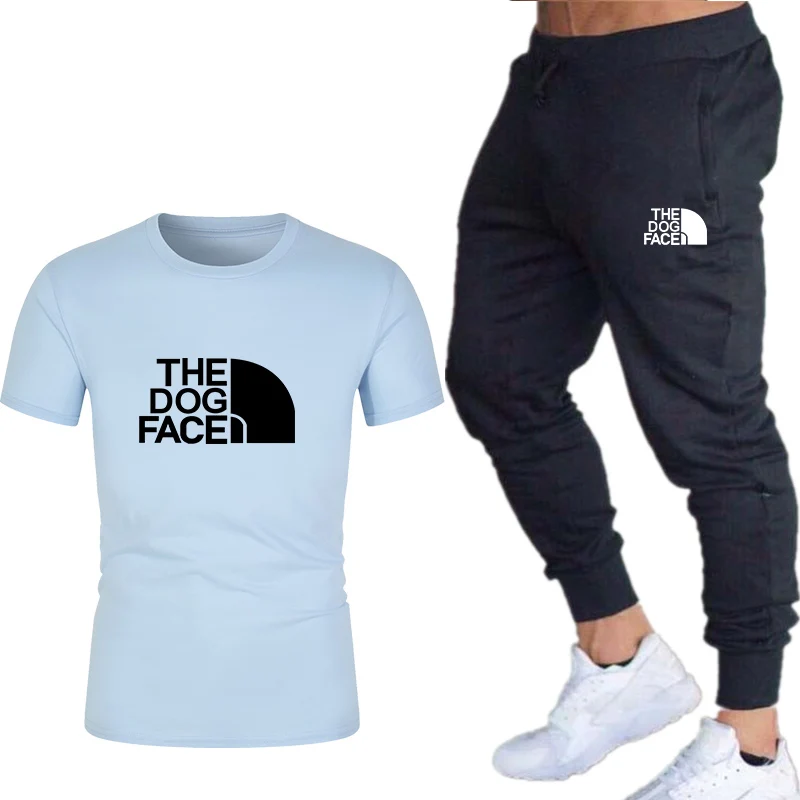 

2021 hot sale man brand fashi on printed Two-piece suitT -shirt sports suit casual running wear summer short sleeveTracksuit