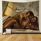 Африканские и американские пары влюбленных заниматься любовью гобелены уникальное художественное черное искусство на заказ