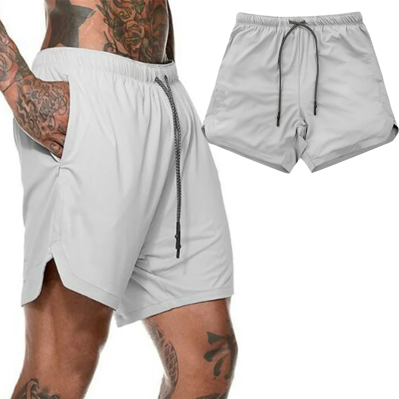 

Men's Fitness Shorts 2021 Summer Quick-Drying Male Casual Daily Board Shorts Men's Sports Running Gym Shorts