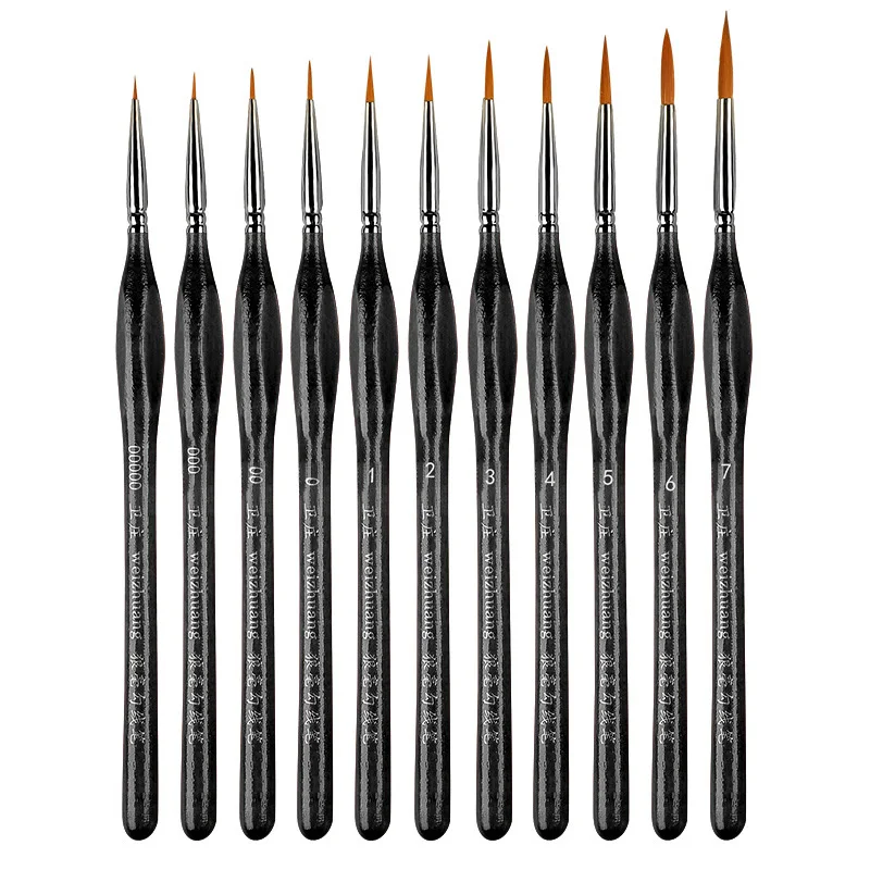 

1Set Hook Line Pen Oil Painting Pens Painting Supplies Wooden Sketch Pen Artistic Accessories Red/Black Numbers Brushes