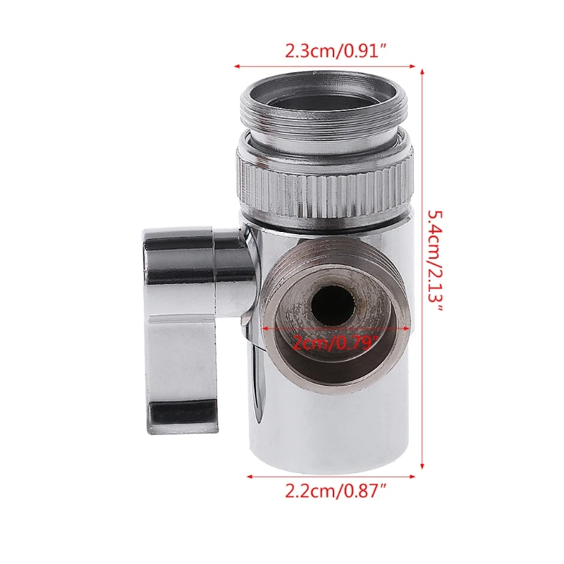 

Faucet Valve Diverter Brass Sink Valve Water Tap Faucet Splitter Hose Adapter Home Bathroom Kitchen Diverter M22 X M24
