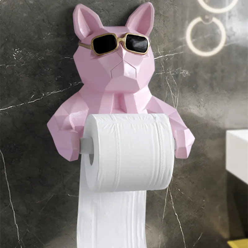 

DOG CAT PIG STATUE WALL HANGING TISSUE HOLDER TOILET WASHROOM ANIMAL HEAD HOME DECOR ROLL PAPER TISSUE BOX WALL MOUNT WR1