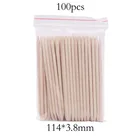 Палочки для еды 100 шт.лот для маникюра и педикюра, инструменты для ухода за ногтями, деревянные палочки для удаления кутикулы, точечная дрель