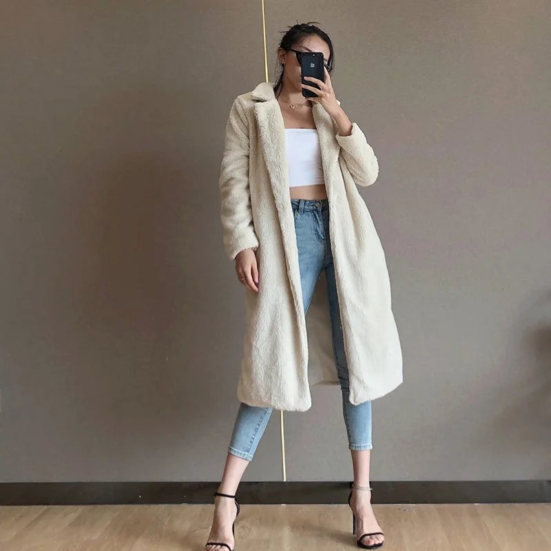 

OLOMM Lamb Wool Temperament Korean Windbreaker Women's Jacket Autumn And Winter 2021 Best New Loose Fashion Mid-length Style