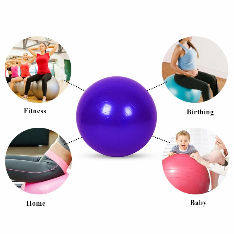 

45/55/65/75/85cm Yoga Ball Anti Burst Exercise Aerobic Fitness Stability Exercise Balance Yoga Pilates Workout SER88