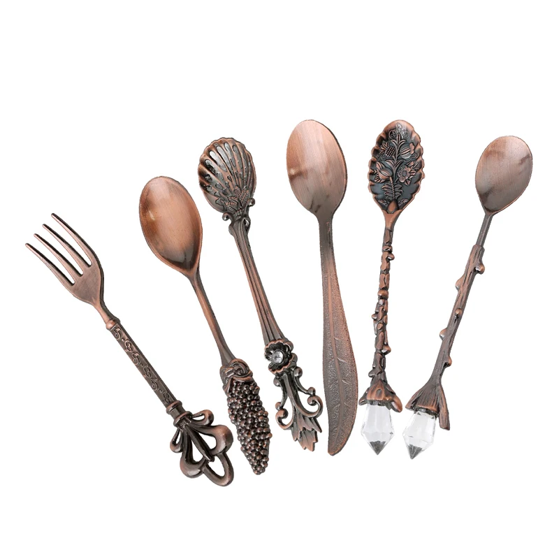 6 шт./компл. Винтаж Королевский Стиль Кухня обеденный бар бронзовая резная