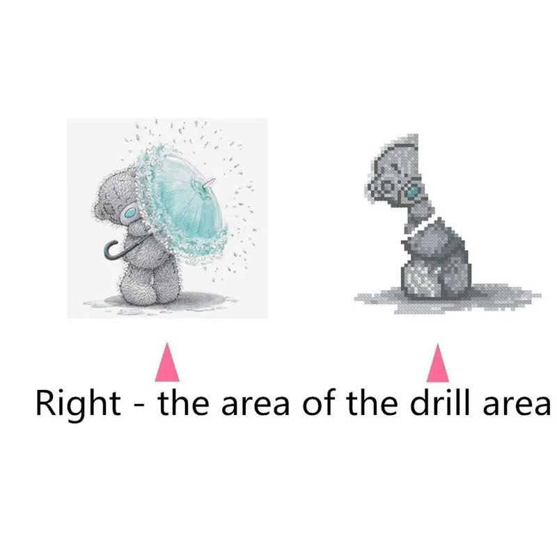 Мультяшные Diy алмазные картины Вышивка крестиком Тедди Алмазная вышивка с