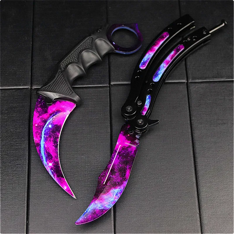 

Cs Butterfly training knife Claw knife CS claw knife Tactical claw knife folding knife folding butterfly training knife