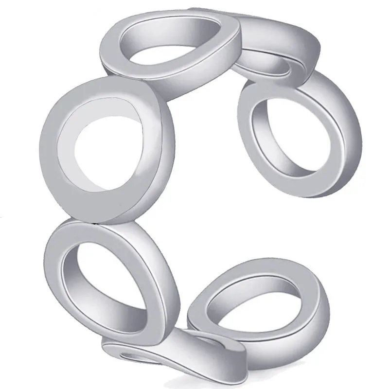 RW9024 Moon Star Finger Ring Infinite Adjustable Gold Love Ring Stainless Steel Trendy Party Wedding Rings for Women Dropshipping - Цвет основного камня: RW9024