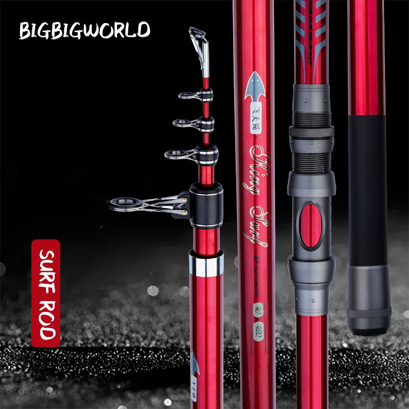 

BIGBIGWORLD Tele Surf Rod carbon fiber Distance Throwing 60-150g Long Casting Pole 3.6/3.9/4.2/4.5M spinning rod for Fishing Rod