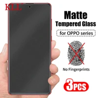 1 3pcs no fingerprint matte screen protector for oppo reno 6 6z a95 a94 a54 a74 a15s a33 a53 glass for realme narzo 30 20a pro