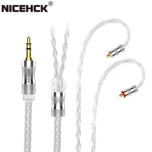 Кабель NiceHCK LitzPS-Pro 8 Core 4N Litz Pure Серебристые наушники, 3,5 мм2,5 мм4,4 мм MMCXNX7QDC0,78, 2 контакта для CIEM MK3 ST-10s LZ A7