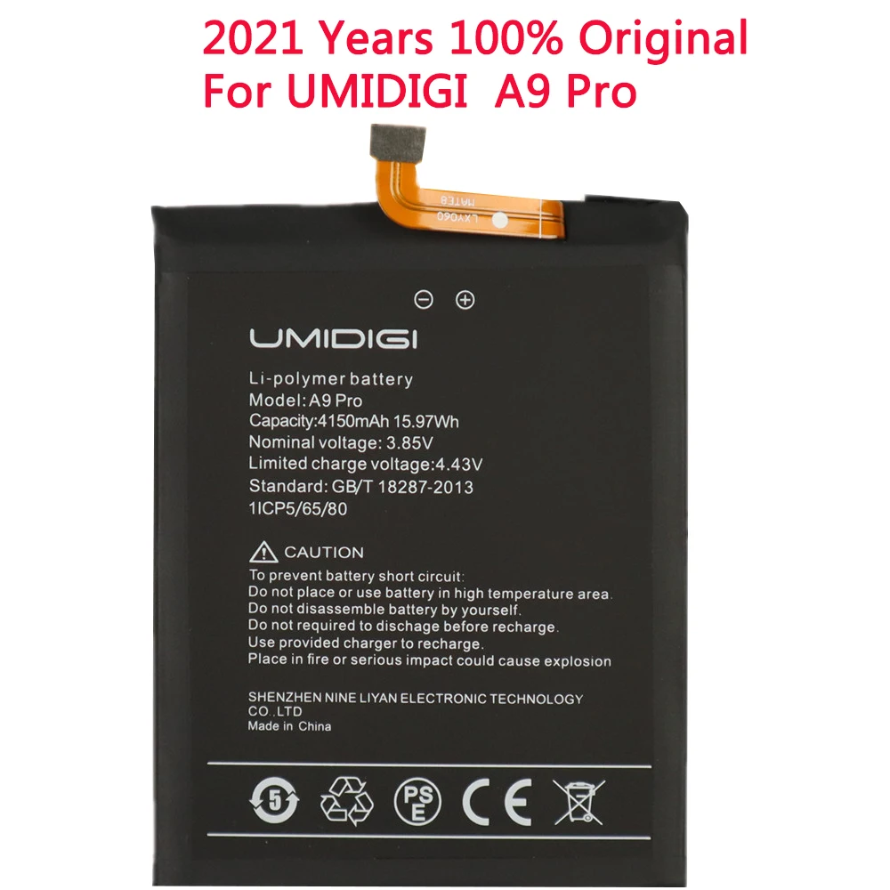 

New 100% Original For UMI Umidigi A9 Pro Battery 4150mAh New Replacement Parts Phone Accessory Accumulators with Tracking number