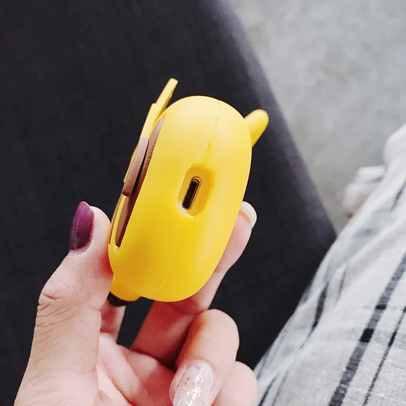 Pokemon Pikachu Airpods Case Airpods1 2 Cute Cartoon Psyduck Bluetooth Headset Shell Men Women Unisex Birthday Gift 2021 New | Дом и сад