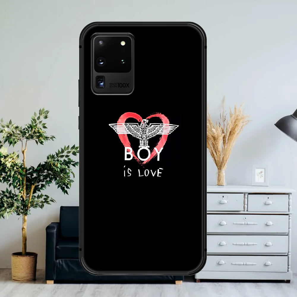 

Fashion Luxury brand Boys London Phone Case For Samsung Galaxy Note S 8 9 10 20 Plus E Lite Uitra black Etui Pretty Back 3D