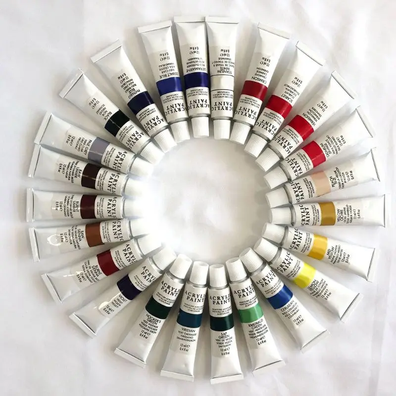 

Acrylic Paint Set 24 Color Tubes of 0.4 oz (12 ml) Art Set for Kids Painting 203B