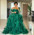 Темно-зеленое пушистое фатиновое платье с оборками для беременных женщин длинные тюлевые платья на заказ для фотосессии платье на день рождения