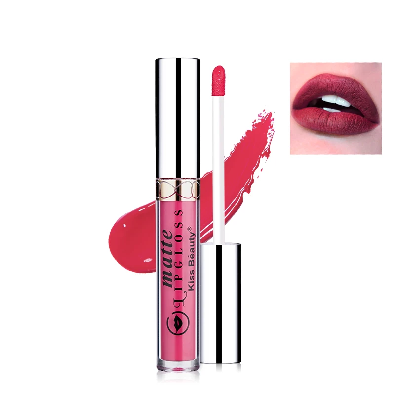 Матовый блеск для губ тинт водостойкая жидкая помада с антипригарным покрытием 24