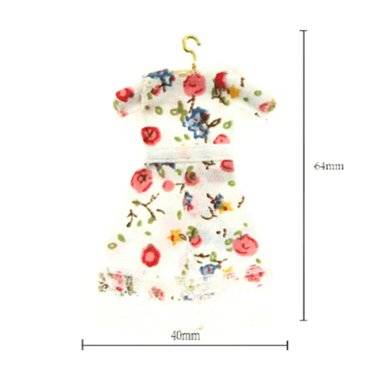 

New Doll Outfit Beautiful Handmade Party Clothes Top Fashion Flower Dress For Doll Print Evening Dress Best Child Girls'Gift