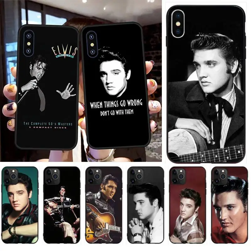 Популярный музыкальный чехол HPCHCJHM Elvis presley для iPhone 11 pro XS MAX 8 7 6 6S Plus X 5S SE 2020 XR |