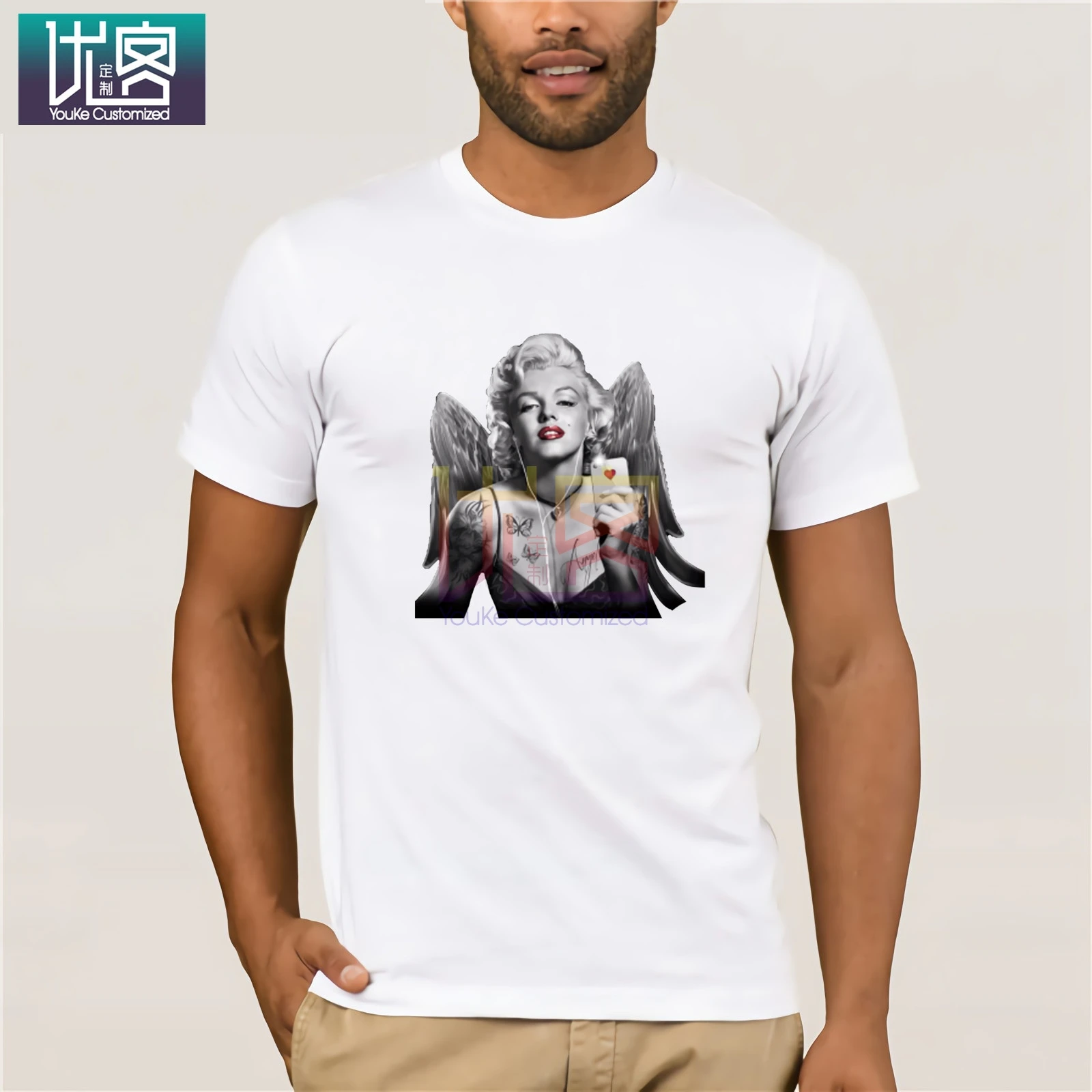 Мэрилин Монро печатная Футболка Сексуальная женская летняя модная мужская