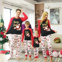 happy family christmas outfits mom dad son daughter matching pullover clothing kids night sleepwear new year boys girls top pant