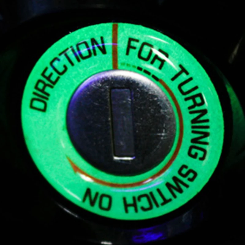 Мотоцикл светящийся ключ кольцо Отверстие наклейка флуоресцентный