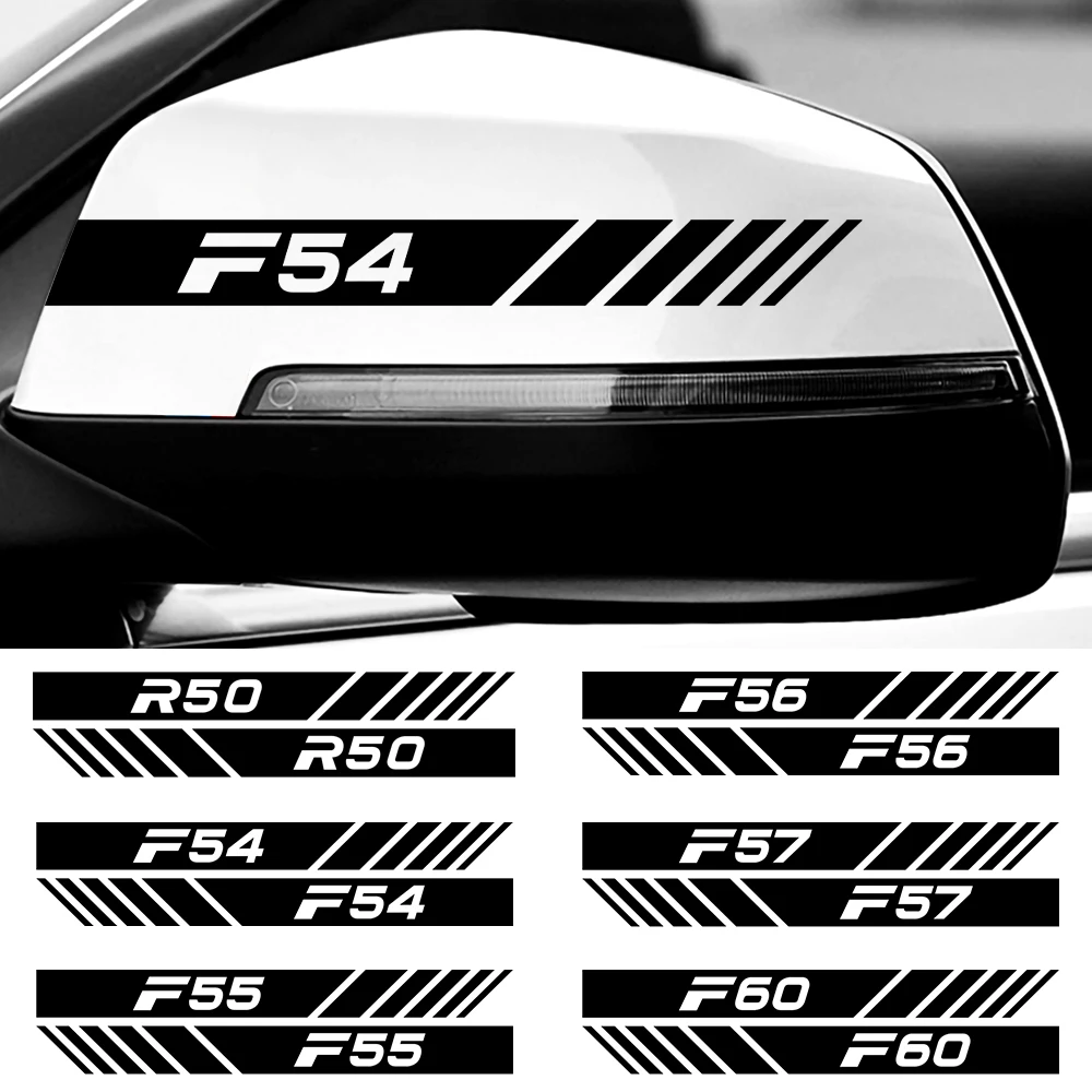 2 шт. наклейка светоотражающие двери автомобиля клей зеркало заднего вида для Mini