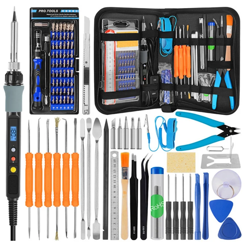 

Mobile Phone Kit Digital Soldering Iron Screwdriver Soldering Iron Wire Stripper Multifunctional Welding Tool,EU Plug