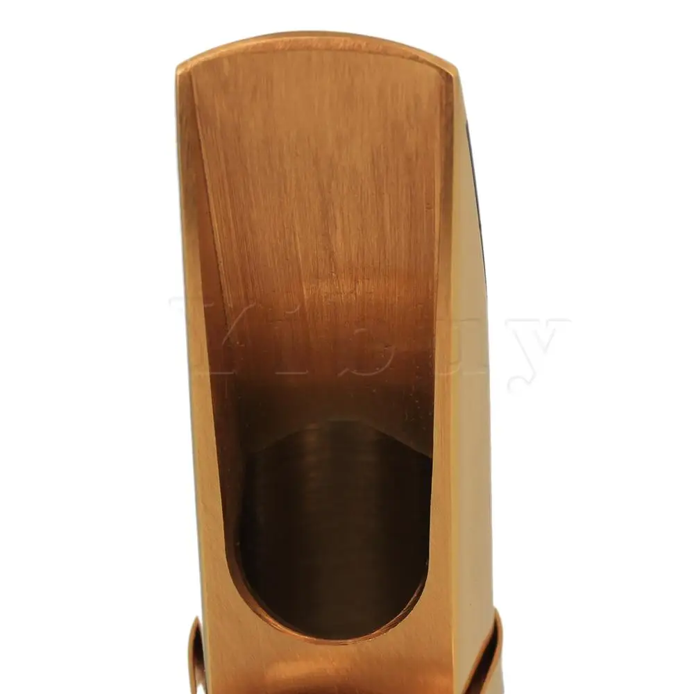 Yibuy золотой 7 # латунь саксофон мундштук с крышкой Лигатура для B-плоский тенор |